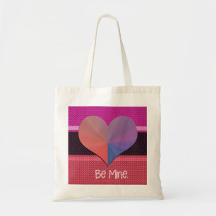 Be Mine Valentine反射ハート トートバッグ
