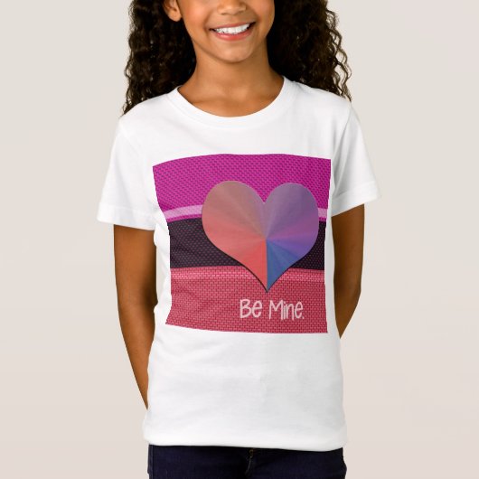 Be Mine Valentine反射ハート Tシャツ (正面)