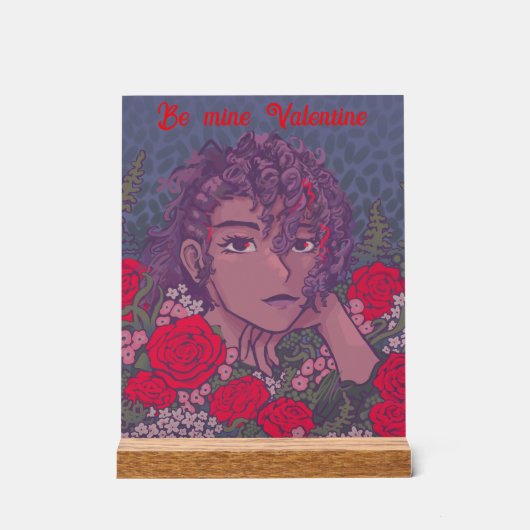 Be mine Valentine アクリルサイン (正面)