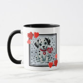 「Be Mine Valentine Dalmatian Puppy Coffee Mug マグカップ (左)