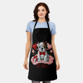 Be Mine Valentine Englishブルドッグエプロン エプロン (着用した状態)