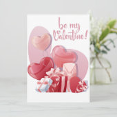Be Mine Valentine Flat Holiday Card シーズンカード (スタンド正面)