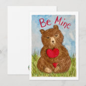 Be Mine Valentine Greeting Card サンキューカード (正面/裏面)