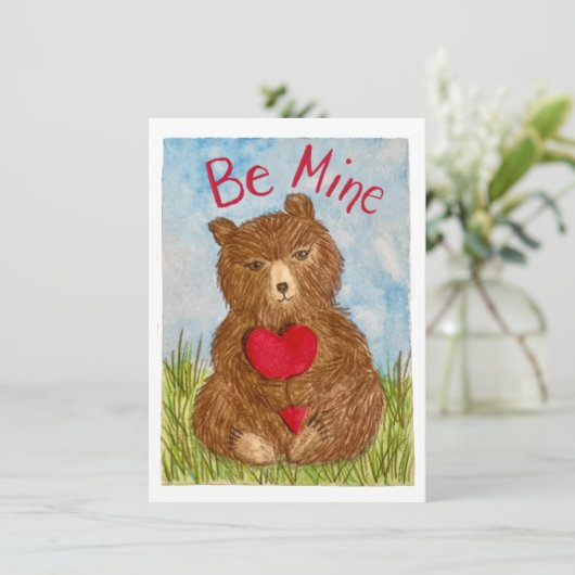 Be Mine Valentine Greeting Card サンキューカード (スタンド正面)