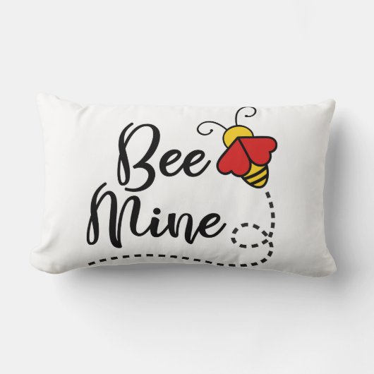 Be Mine Valentine Love Bee ランバークッション (正面)