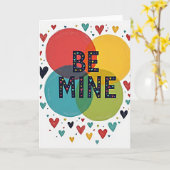 Be Mine Valentine Love Card カード (黄色い花)