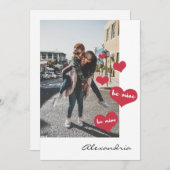 Be Mine Valentine Photo Be My Bridesmaid シーズンカード (正面/裏面)