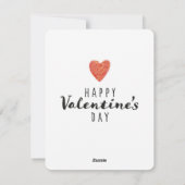 Be Mine Valentine Red Heart Illustration Classroom シーズンカード (裏面)