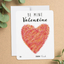 Be Mine Valentine Red Heart Illustration Classroom シーズンカード