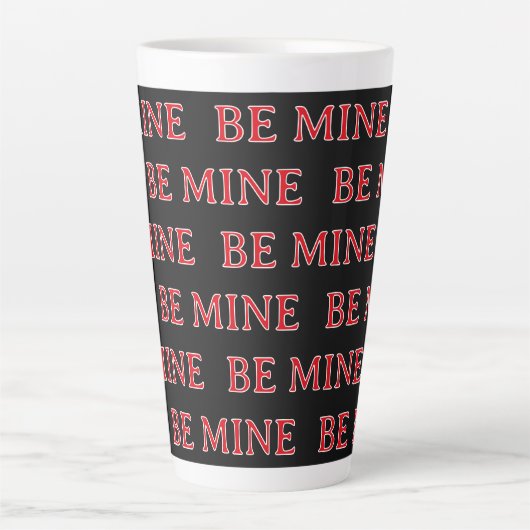 Be Mine Valentine’s Day Gift – Romantic Love カフェラテマグ (正面)
