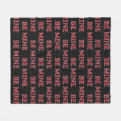 Be Mine Valentine’s Day Gift – Romantic Love  フリースブランケット (正面(横))