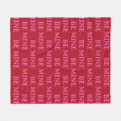 Be Mine Valentine’s Day Gift – Romantic Love  フリースブランケット (正面(横))