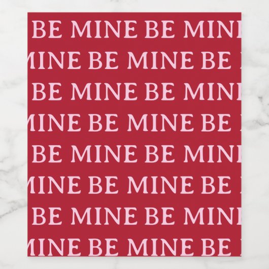 Be Mine Valentine’s Day Gift – Romantic Love  ワインラベル (シングルラベル)