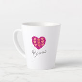 Be Mine Valentine shirt |Rose with Heart Love カフェラテマグ (左アングル)