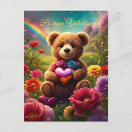 Be mine Valentine Teddy 1 インビテーションポストカード