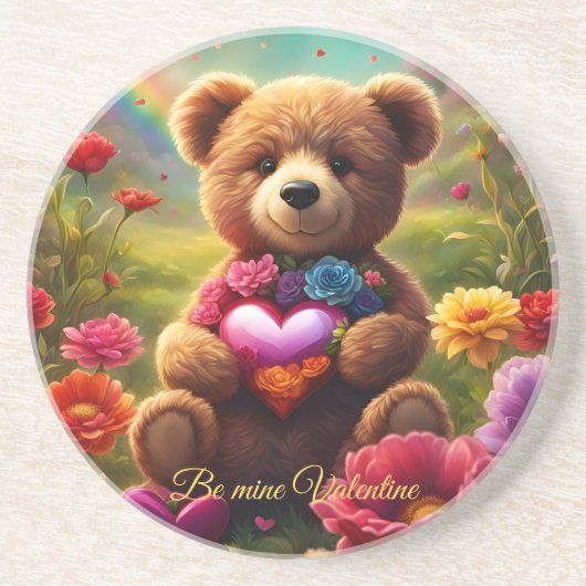 Be mine Valentine Teddy 1 コースター (正面)