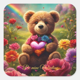 Be mine Valentine Teddy 1 スクエアシール