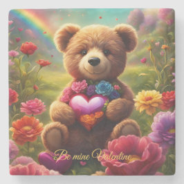 Be mine Valentine Teddy 1 ストーンコースター