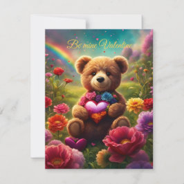 Be mine Valentine Teddy 1 ノートカード