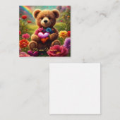 Be mine Valentine Teddy 1 ノートカード (正面/裏面)