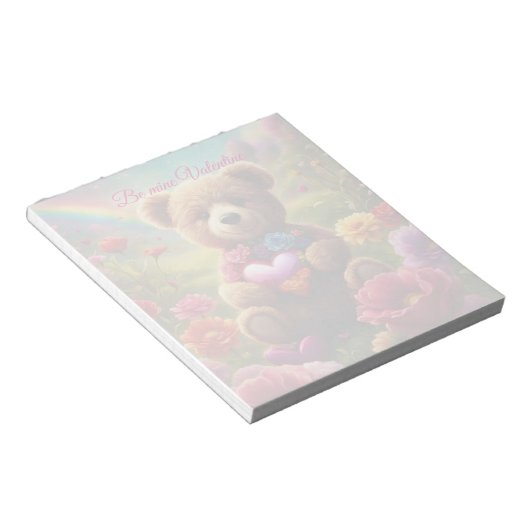 Be mine Valentine Teddy 1 ノートパッド (アングル)