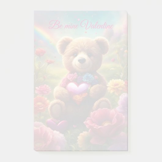 Be mine Valentine Teddy 1 ポストイット (正面)