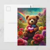 Be mine Valentine Teddy 1 ポストカード (正面/裏面)
