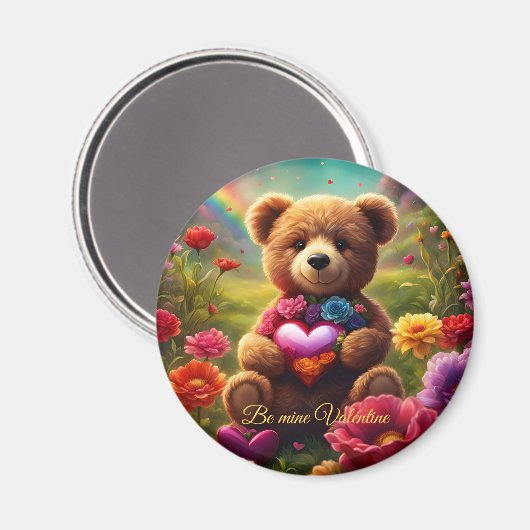 Be mine Valentine Teddy 1 マグネット (正面/裏面)