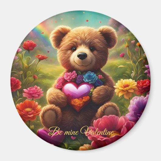 Be mine Valentine Teddy 1 マグネット (正面)