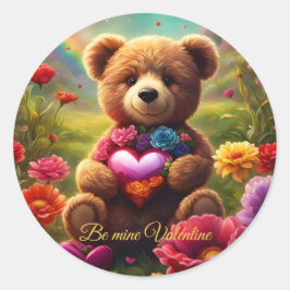 Be mine Valentine Teddy 1 ラウンドシール