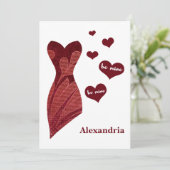 Be Mine Valentines おもしろい Burgundy Bridesmaid シーズンカード (スタンド正面)