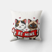 BE MINE Valentine's Cats | Cute Kittens with Love クッション (裏面)