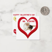 BE MINE Valentine's Critters Conversation Hearts ノートカード (正面/裏面インサイチュ)