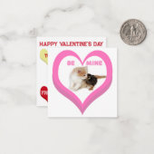 BE MINE Valentine's Critters Conversation Hearts ノートカード (正面/裏面インサイチュ)
