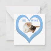BE MINE Valentine's Critters Conversation Hearts ノートカード (正面)