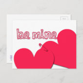 Be Mine Valentine's Dayあいさつモダンきポストカード シーズンポストカード (正面/裏面)