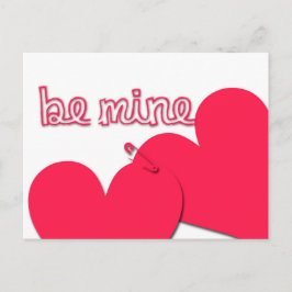 Be Mine Valentine's Dayあいさつモダンきポストカード シーズンポストカード