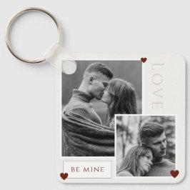 Be Mine Valentine's Dayカップルの写真の愛 キーホルダー