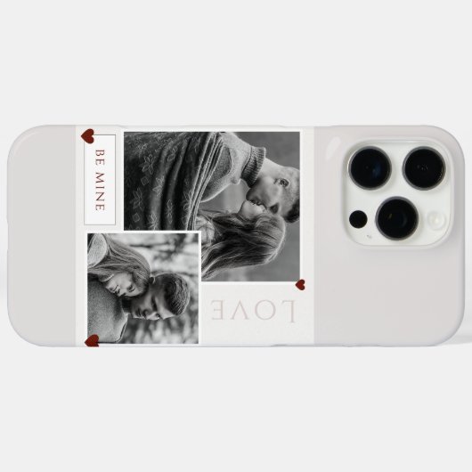 Be Mine Valentine's Dayカップルの写真の愛 Case-Mate iPhoneケース (裏面 (横))