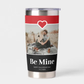 Be Mine Valentines Dayカップル写真ウォーターボトル 保温保冷タンブラー (左面)