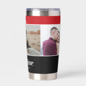 Be Mine Valentines Dayカップル写真ウォーターボトル 保温保冷タンブラー (背面)