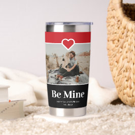 Be Mine Valentines Dayカップル写真ウォーターボトル 保温保冷タンブラー