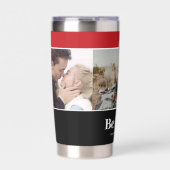 Be Mine Valentines Dayカップル写真ウォーターボトル 保温保冷タンブラー (正面)