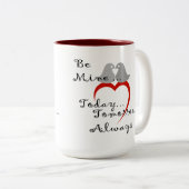 Be Mine Valentine's Dayギフトコーヒーマグ ツートーンマグカップ (正面右)