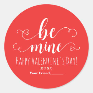 BE MINE Valentine's Dayシック・パーティーのお気に入り ラウンドシール