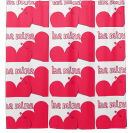 Be Mine Valentine's Dayシャワーカーテン シャワーカーテン