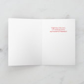 Be Mine Valentine's Dayレッドカーネーションとハート シーズンカード (内部)