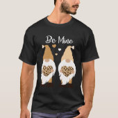 Be Mine Valentines Day Leopard Print Gnome Tシャツ (正面)