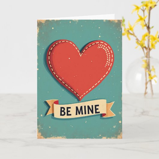 Be Mine Vintage Love Card カード (黄色い花)