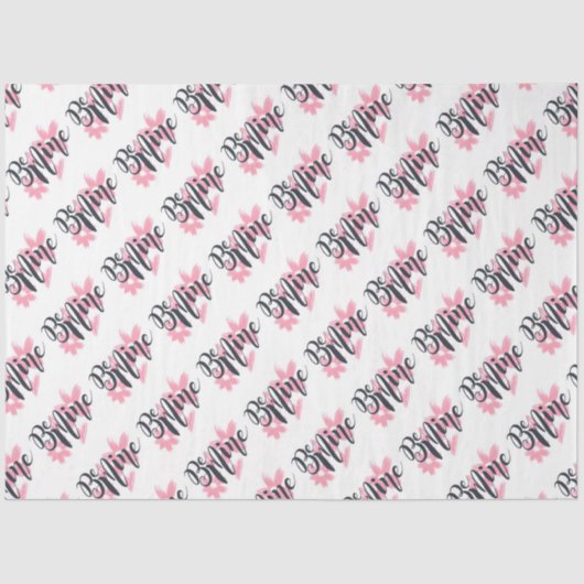 Be Mine with Flowers andハートティッシュペーパー 薄葉紙 (正面)